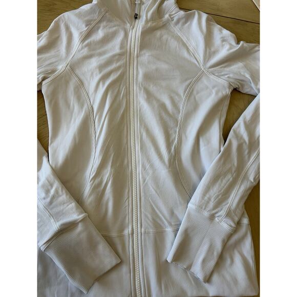 Lululemon Jacket In Flux Womens 10 Hoodie White Reversible Dance Studio Stretch - Picture 4 of 16